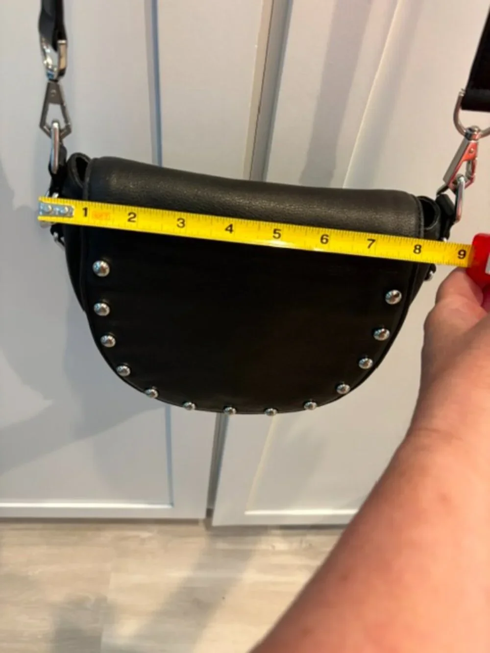 REBECCA MINKOFF Pebbled leather studs biker bag - Picture 7 of 9